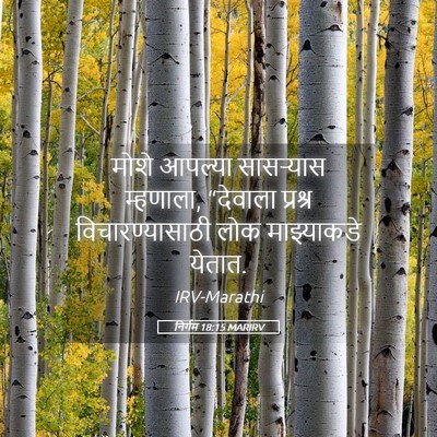 Picture 05 - निर्गम 18:15 MARIRV - मोशे आपल्या - Bible Verse Picture
