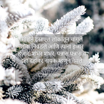 Picture 05 - निर्गम 18:25 MARIRV - मोशेने इस्राएल - Bible Verse Picture