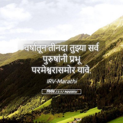 Picture 05 - निर्गम 23:17 MARIRV - वर्षातून तीनदा - Bible Verse Picture