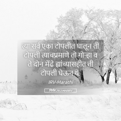 Picture 05 - निर्गम 29:3 MARIRV - त्या सर्व एका - Bible Verse Picture