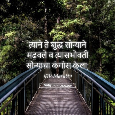 Picture 05 - निर्गम 37:11 MARIRV - त्याने ते शुद्ध - Bible Verse Picture