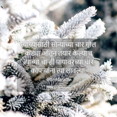 Picture 05 - निर्गम 37:13 MARIRV - त्याच्यासाठी - Bible Verse Picture