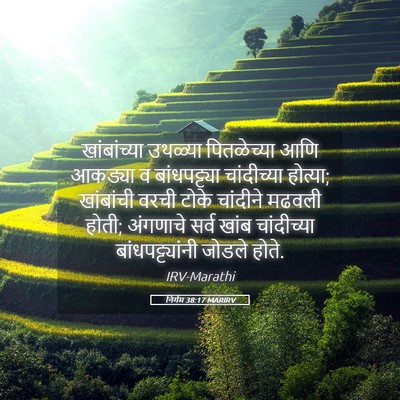 Picture 05 - निर्गम 38:17 MARIRV - खांबांच्या उथळ्या - Bible Verse Picture