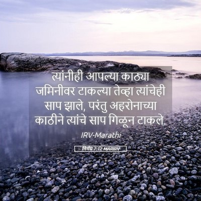 Picture 05 - निर्गम 7:12 MARIRV - त्यांनीही आपल्या - Bible Verse Picture