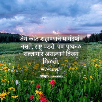 Picture 05 - नीतिसूत्रे 11:14 MARIRV - जेथे कोठे - Bible Verse Picture