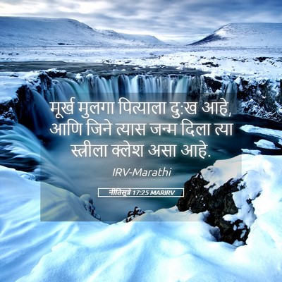Picture 05 - नीतिसूत्रे 17:25 MARIRV - मूर्ख मुलगा - Bible Verse Picture