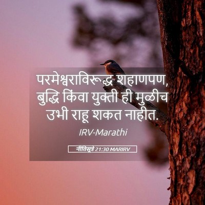 Picture 05 - नीतिसूत्रे 21:30 MARIRV - परमेश्वराविरूद्ध - Bible Verse Picture
