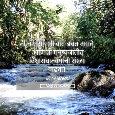 Picture 05 - नीतिसूत्रे 23:28 MARIRV - ती चोरासारखी वाट - Bible Verse Picture