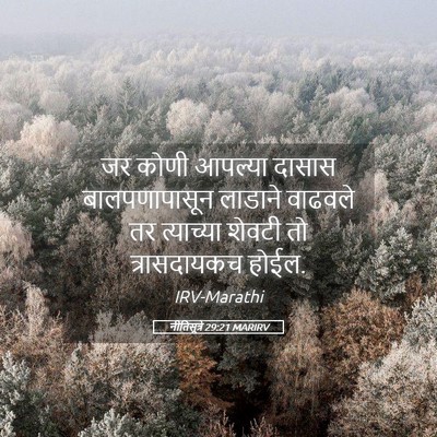 Picture 05 - नीतिसूत्रे 29:21 MARIRV - जर कोणी आपल्या - Bible Verse Picture