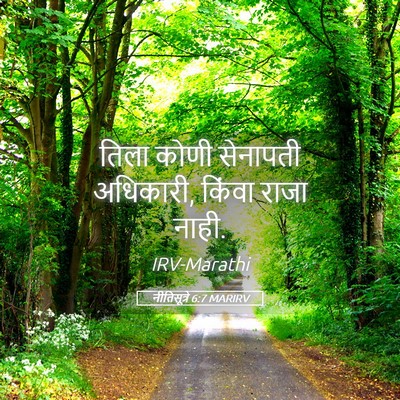 Picture 05 - नीतिसूत्रे 6:7 MARIRV - तिला कोणी सेनापती - Bible Verse Picture