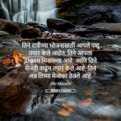 Picture 05 - नीतिसूत्रे 9:2 MARIRV - तिने रात्रीच्या - Bible Verse Picture