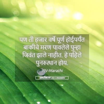 Picture 05 - प्रकटीकरण 20:5 MARIRV - पण ती हजार वर्षे - Bible Verse Picture