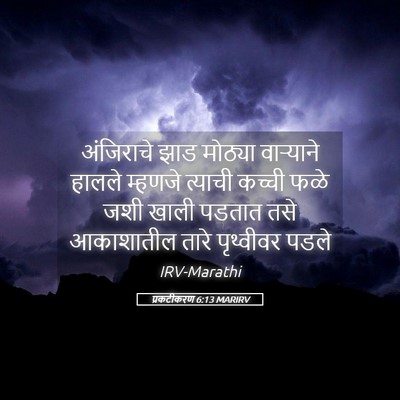 Picture 05 - प्रकटीकरण 6:13 MARIRV - अंजिराचे झाड - Bible Verse Picture