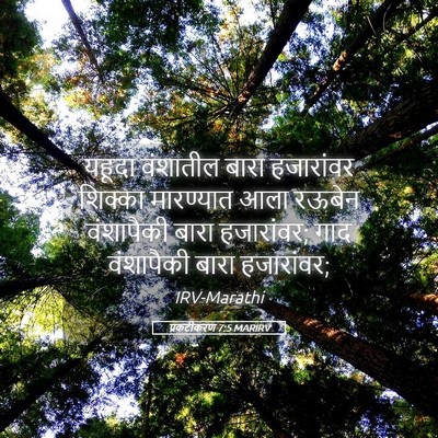 Picture 05 - प्रकटीकरण 7:5 MARIRV - यहूदा वंशातील - Bible Verse Picture
