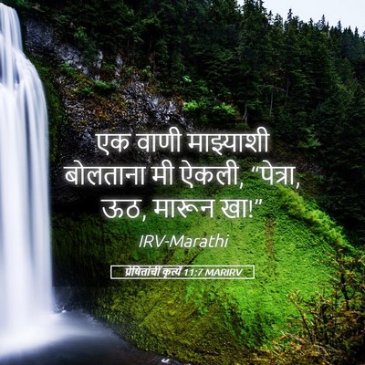 Picture 05 - प्रेषितांचीं कृत्यें 11:7 MARIRV - एक वाणी माझ्याशी - Bible Verse Picture