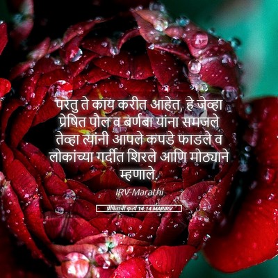 Picture 05 - प्रेषितांचीं कृत्यें 14:14 MARIRV - परंतु ते काय करीत - Bible Verse Picture