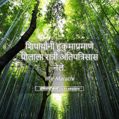 Picture 05 - प्रेषितांचीं कृत्यें 23:31 MARIRV - शिपायांनी - Bible Verse Picture