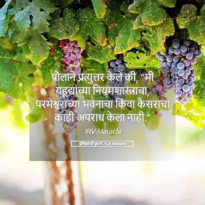 Picture 05 - प्रेषितांचीं कृत्यें 25:8 MARIRV - पौलाने - Bible Verse Picture