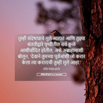 Picture 05 - प्रेषितांचीं कृत्यें 3:25 MARIRV - तुम्ही - Bible Verse Picture
