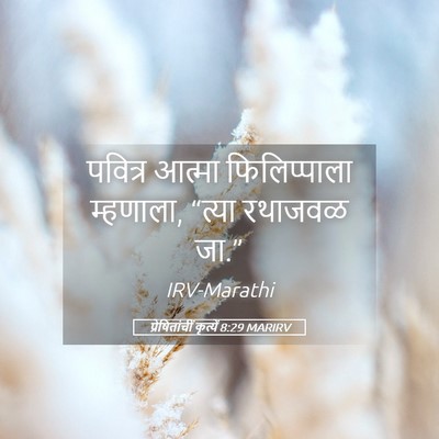 Picture 05 - प्रेषितांचीं कृत्यें 8:29 MARIRV - पवित्र आत्मा - Bible Verse Picture