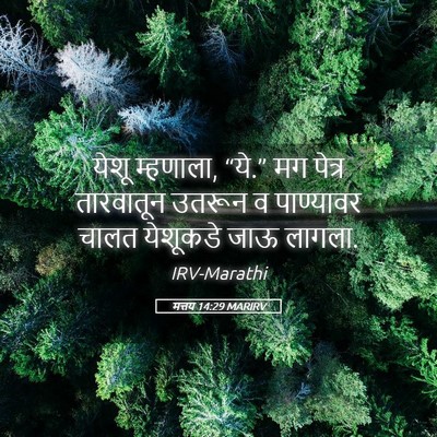 Picture 05 - मत्तय 14:29 MARIRV - येशू म्हणाला, “ये.” - Bible Verse Picture