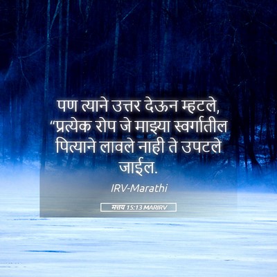 Picture 05 - मत्तय 15:13 MARIRV - पण त्याने उत्तर - Bible Verse Picture