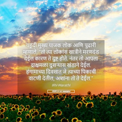 Picture 05 - मत्तय 21:41 MARIRV - यहूदी मुख्य याजक - Bible Verse Picture