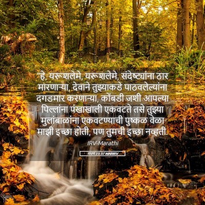 Picture 05 - मत्तय 23:37 MARIRV - “हे, यरूशलेमे, - Bible Verse Picture