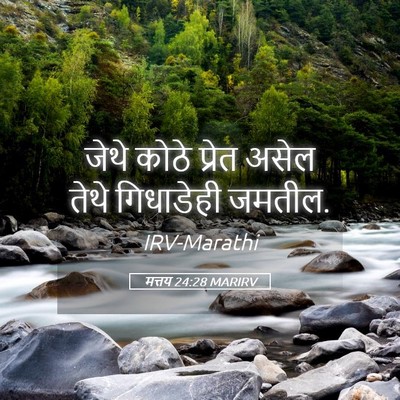 Picture 05 - मत्तय 24:28 MARIRV - जेथे कोठे प्रेत - Bible Verse Picture
