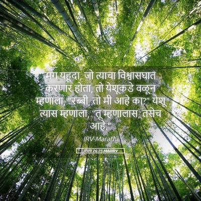 Picture 05 - मत्तय 26:25 MARIRV - मग यहूदा, जो त्याचा - Bible Verse Picture