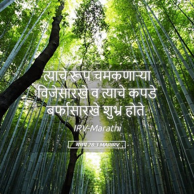 Picture 05 - मत्तय 28:3 MARIRV - त्याचे रूप - Bible Verse Picture