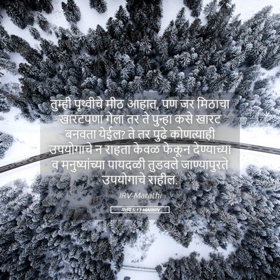Picture 05 - मत्तय 5:13 MARIRV - तुम्ही पृथ्वीचे - Bible Verse Picture
