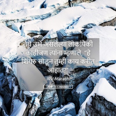 Picture 05 - मार्क 11:5 MARIRV - तेथे उभे असलेल्या - Bible Verse Picture