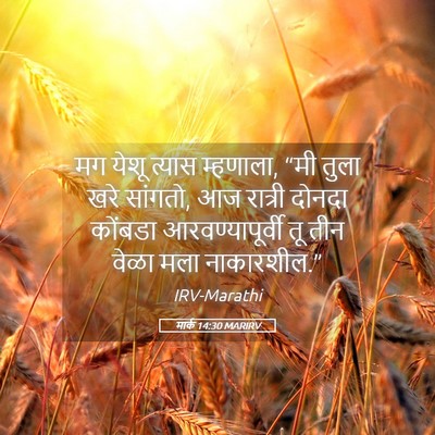 Picture 05 - मार्क 14:30 MARIRV - मग येशू त्यास - Bible Verse Picture