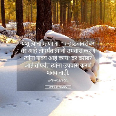 Picture 05 - मार्क 2:19 MARIRV - येशू त्यांना - Bible Verse Picture