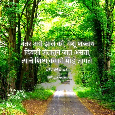 Picture 05 - मार्क 2:23 MARIRV - नंतर असे झाले की, - Bible Verse Picture