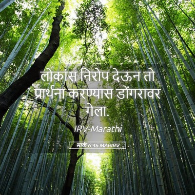Picture 05 - मार्क 6:46 MARIRV - लोकांस निरोप देऊन - Bible Verse Picture