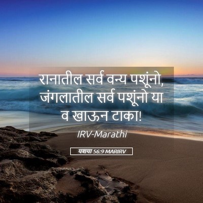 Picture 05 - यशया 56:9 MARIRV - रानातील सर्व वन्य - Bible Verse Picture