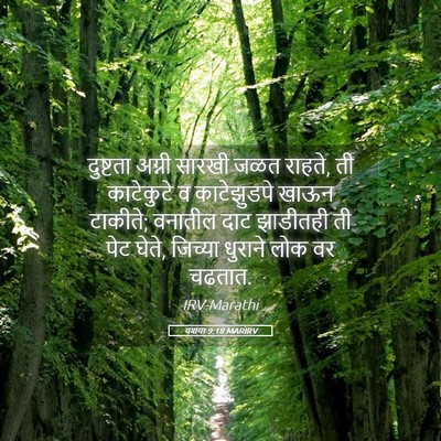 Picture 05 - यशया 9:18 MARIRV - दुष्टता अग्नी - Bible Verse Picture
