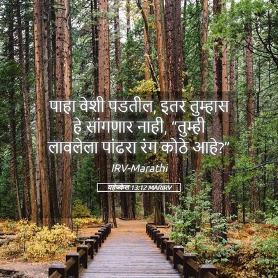 Picture 05 - यहेज्केल 13:12 MARIRV - पाहा वेशी पडतील, - Bible Verse Picture