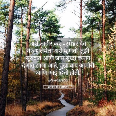 Picture 05 - यहेज्केल 16:3 MARIRV - असे जाहीर कर - Bible Verse Picture
