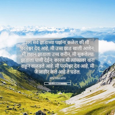 Picture 05 - यहेज्केल 17:24 MARIRV - मग सर्व झाडाच्या - Bible Verse Picture