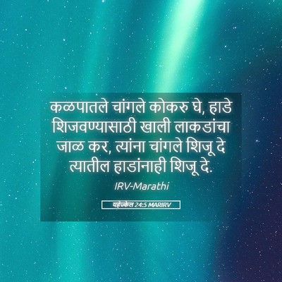 Picture 05 - यहेज्केल 24:5 MARIRV - कळपातले चांगले - Bible Verse Picture