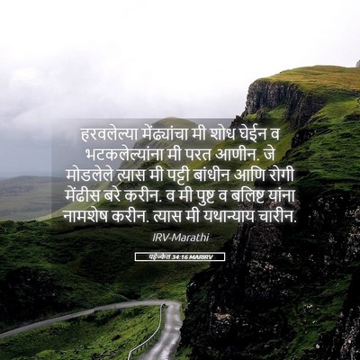 Picture 05 - यहेज्केल 34:16 MARIRV - हरवलेल्या - Bible Verse Picture