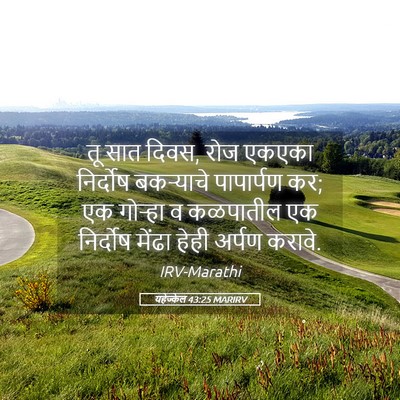 Picture 05 - यहेज्केल 43:25 MARIRV - तू सात दिवस, रोज - Bible Verse Picture
