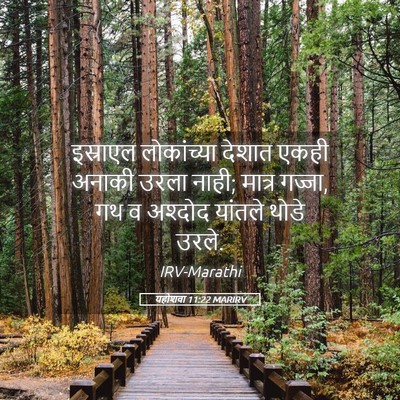 Picture 05 - यहोशवा 11:22 MARIRV - इस्राएल लोकांच्या - Bible Verse Picture