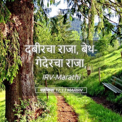 Picture 05 - यहोशवा 12:13 MARIRV - दबीरचा राजा, - Bible Verse Picture