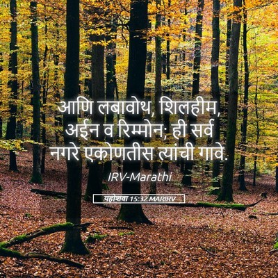 Picture 05 - यहोशवा 15:32 MARIRV - आणि लबावोथ, शिलहीम, - Bible Verse Picture