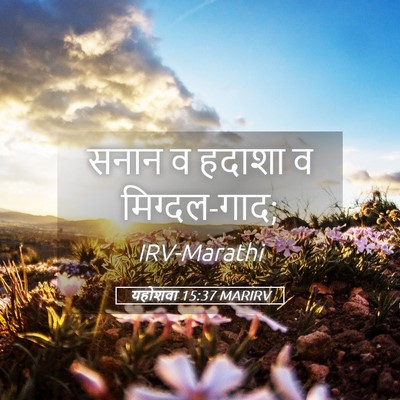 Picture 05 - यहोशवा 15:37 MARIRV - सनान व हदाशा व - Bible Verse Picture