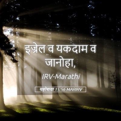 Picture 05 - यहोशवा 15:56 MARIRV - इज्रेल व यकदाम व - Bible Verse Picture